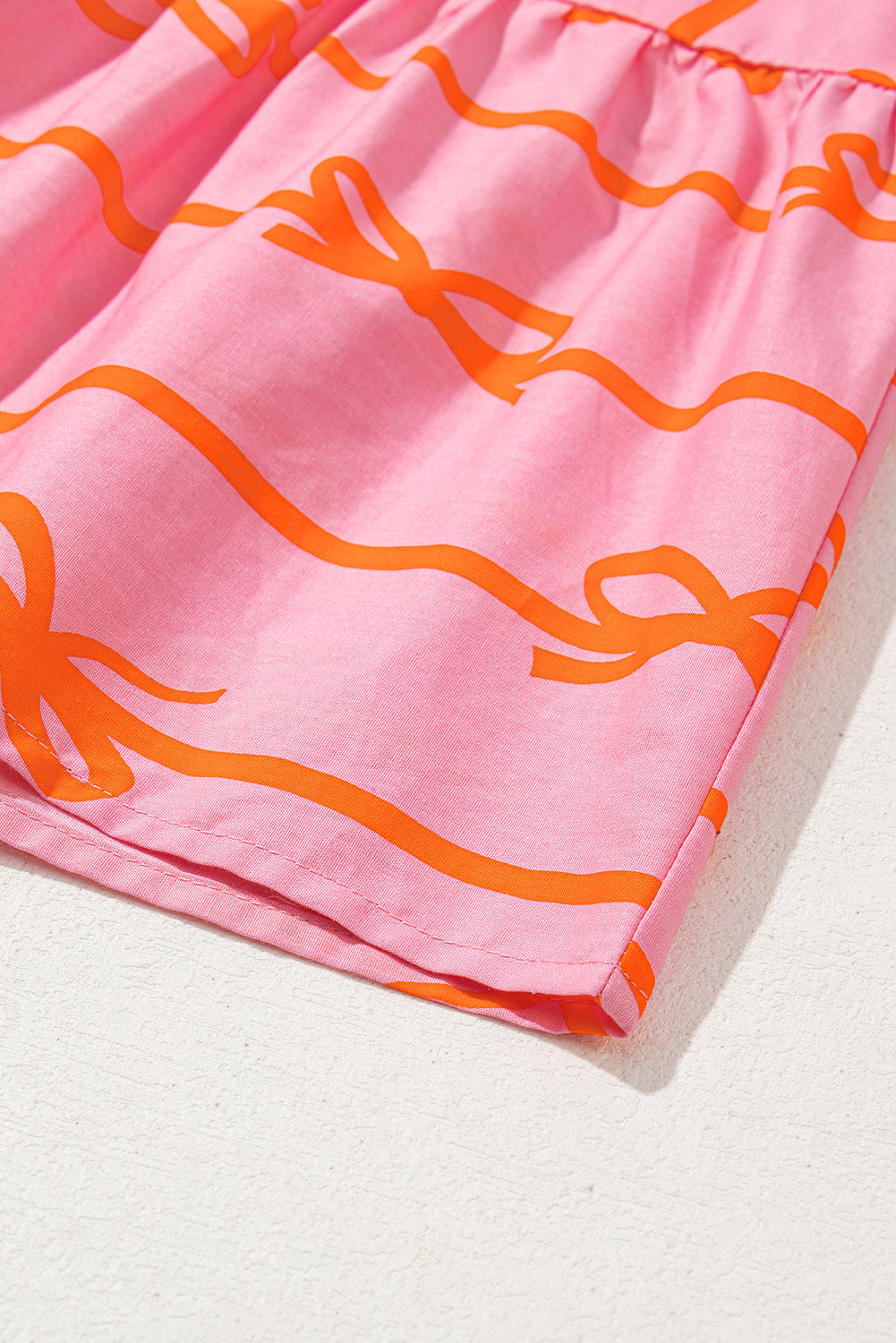 Pink Bowknot Striped Dress. GCollection