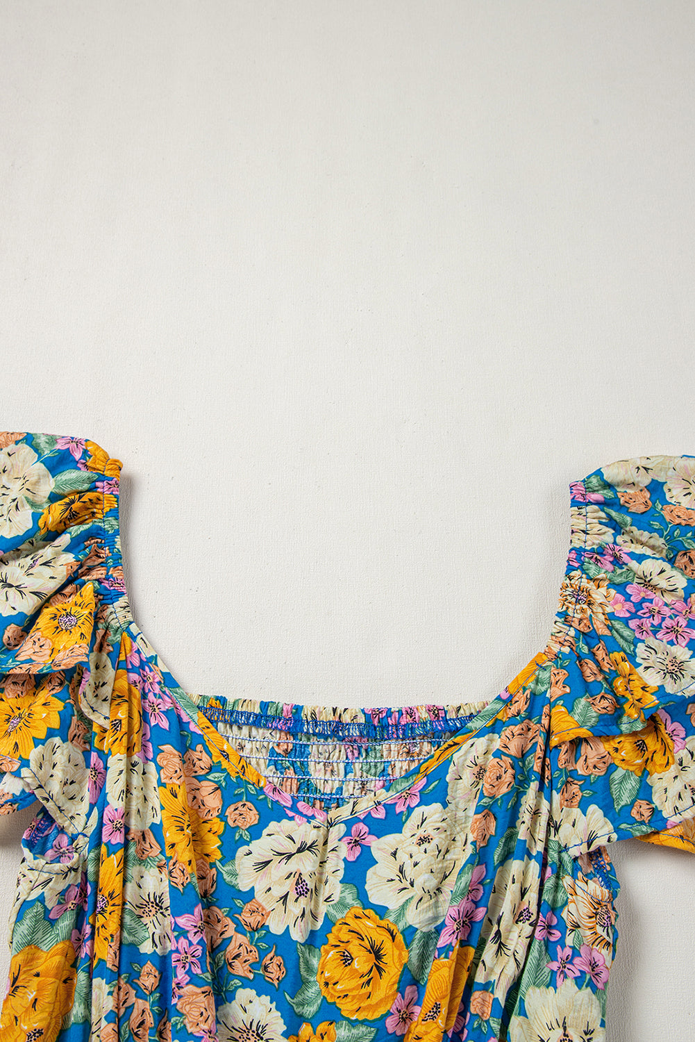 Yellow Floral High Waist Jumpsuit. GCollection
