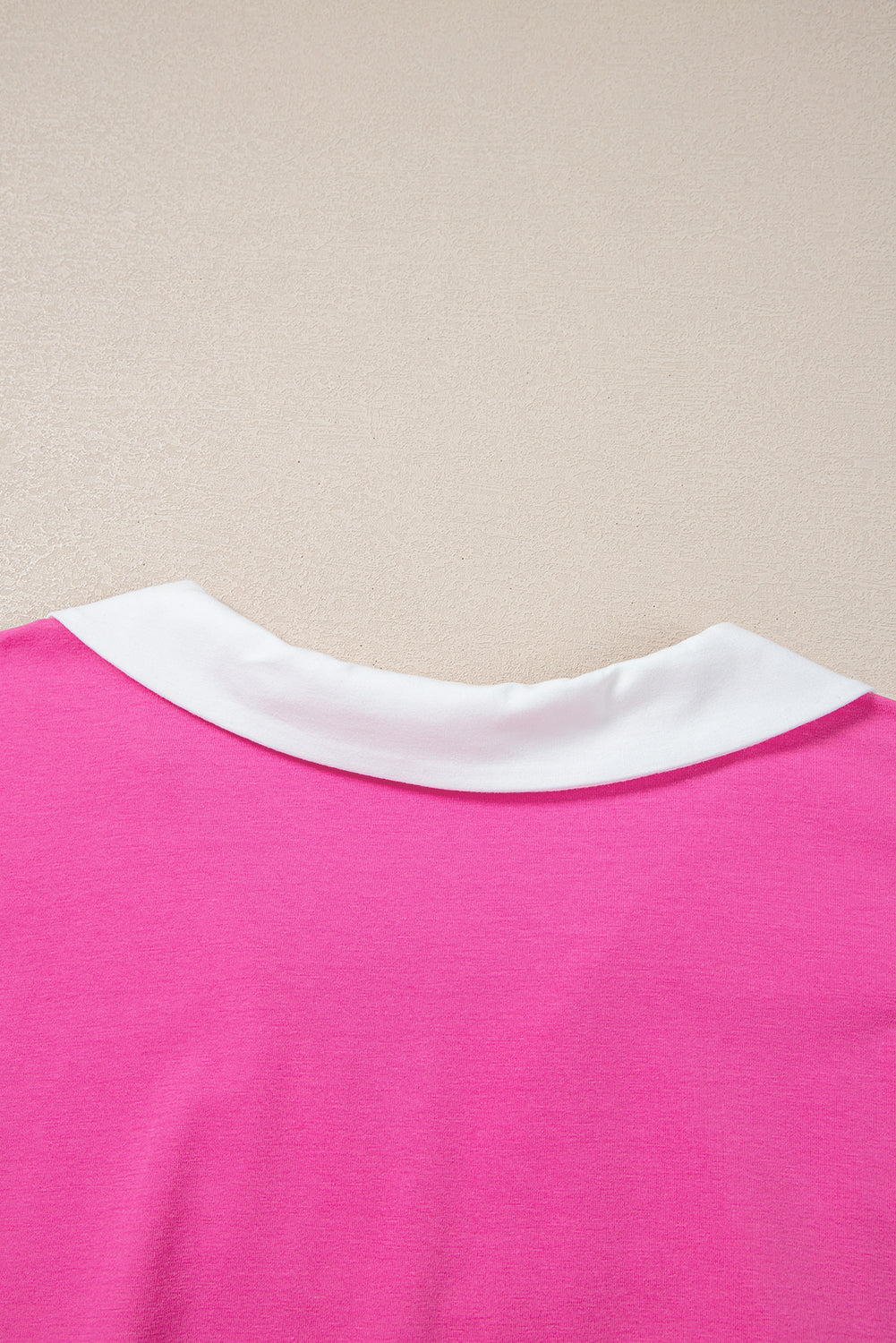 Pink Contrast Short Sleeve Plus Size Top. PSCollection
