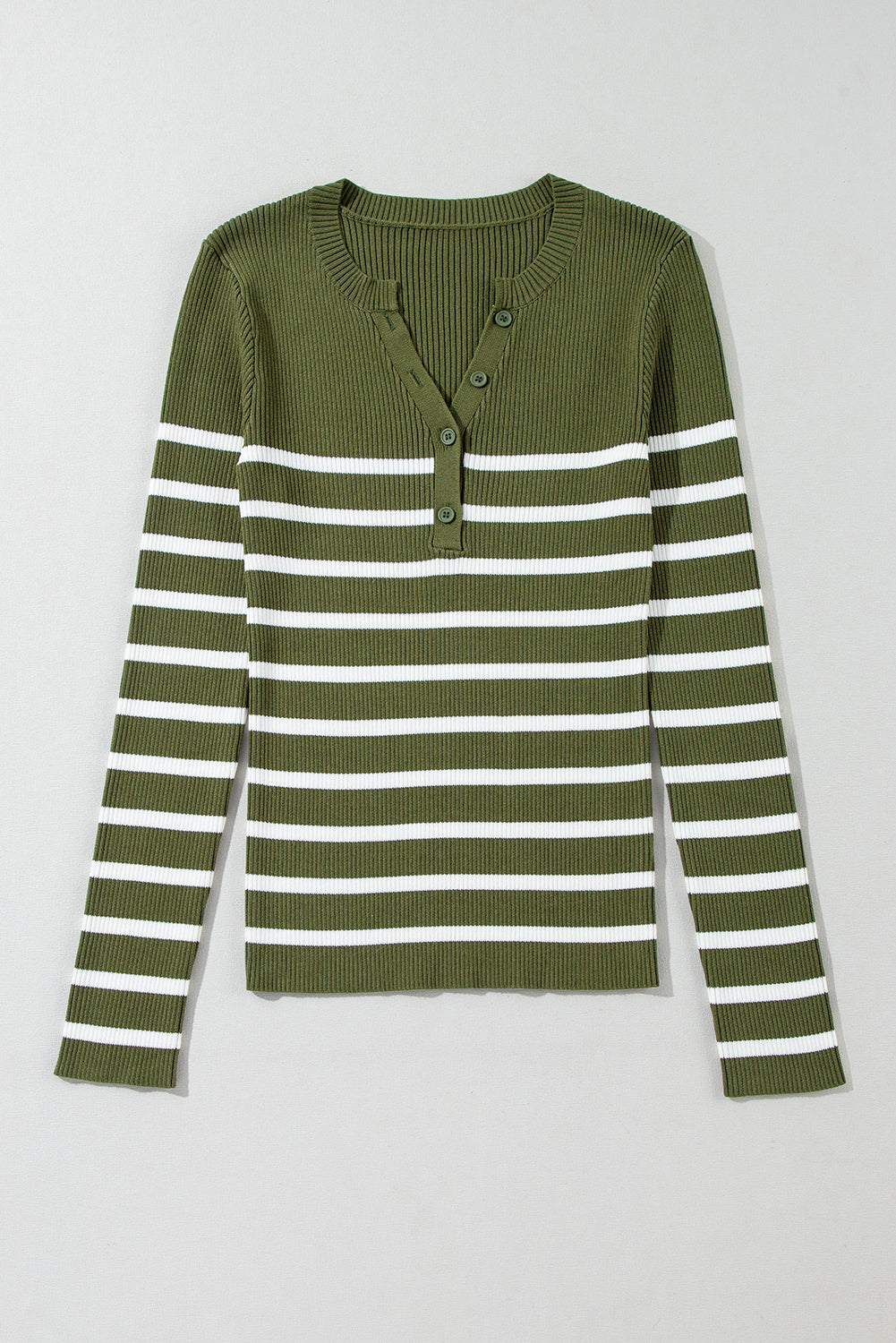 Green Stripe Slim Fit Sweater. GCollection
