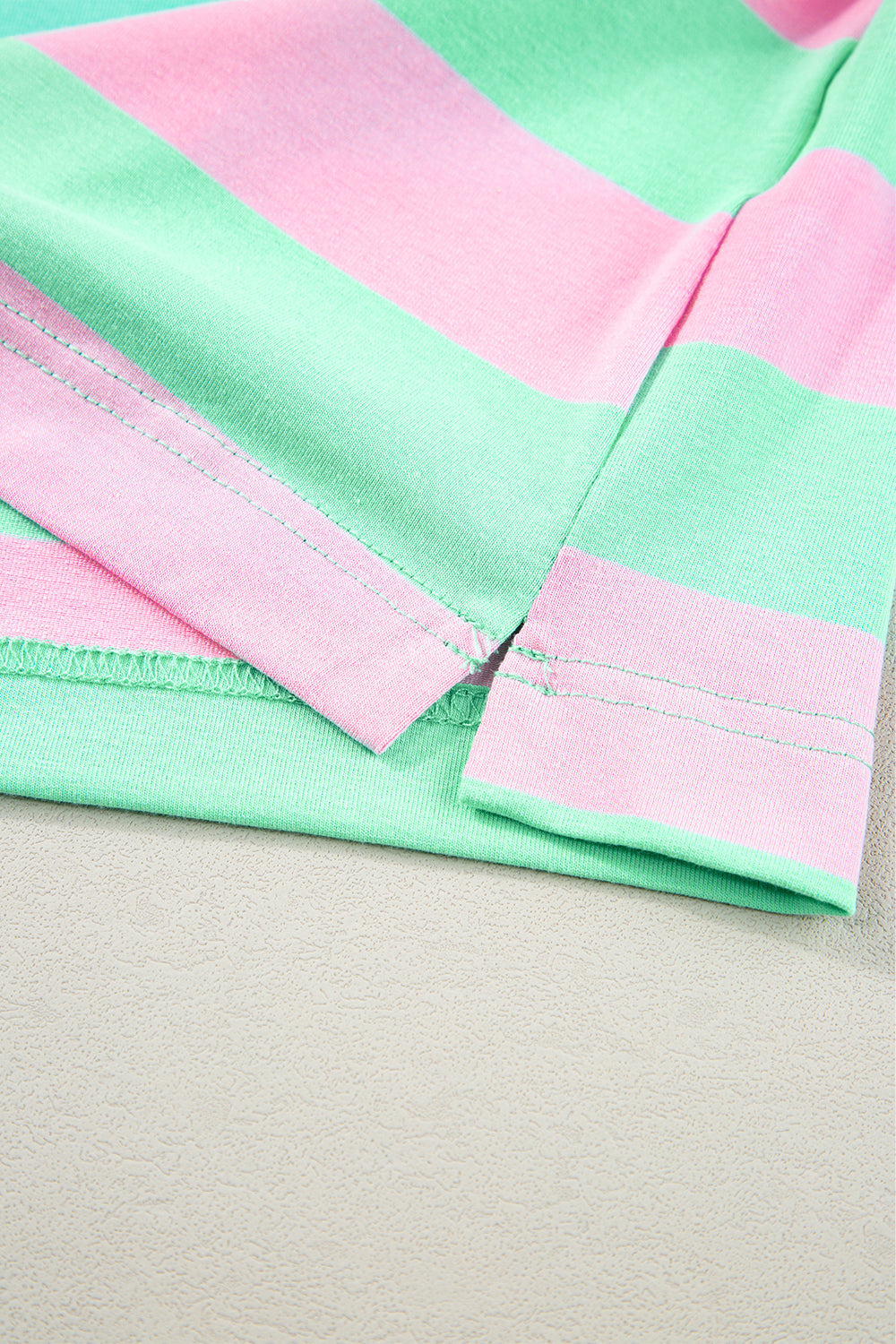 Pink Stripe Colorblock Loose Tee. GCollection