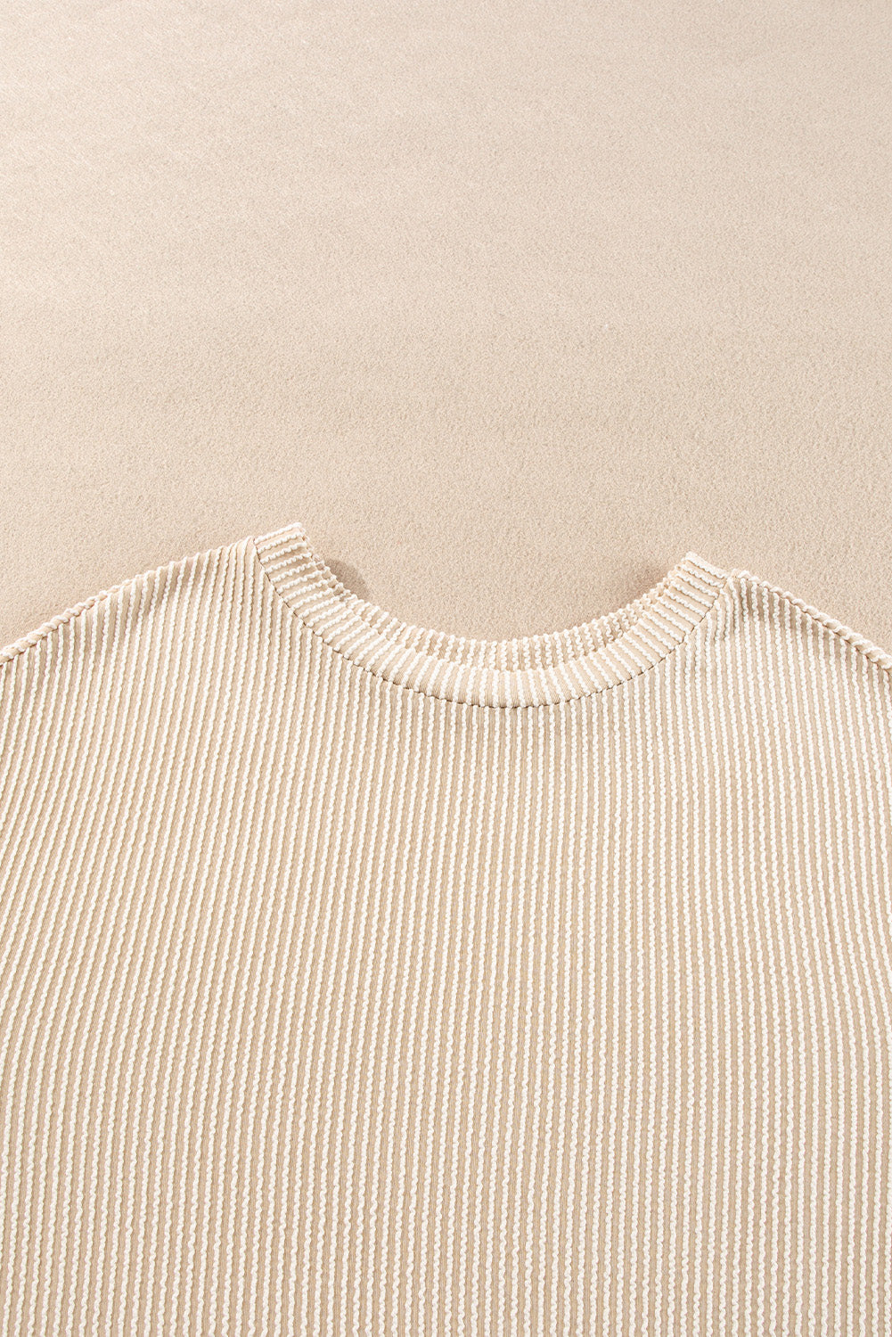 Corded Knit Long Sleeve Top and High Waist Shorts Set. GCollection