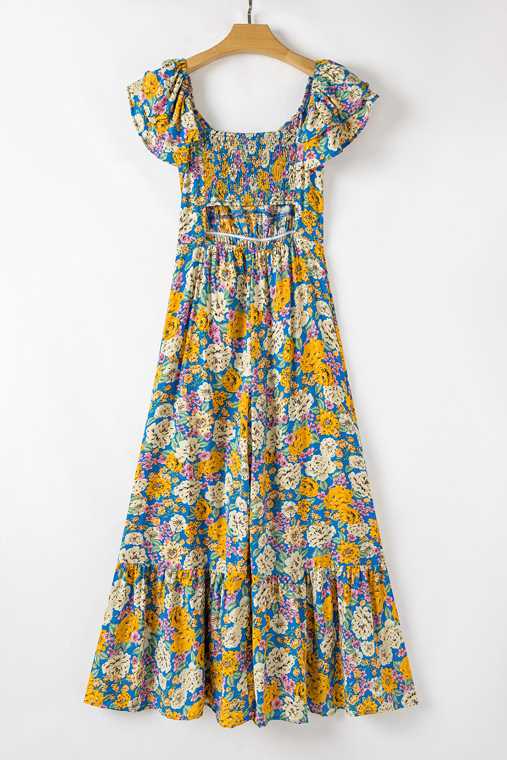 Yellow Floral High Waist Jumpsuit. GCollection