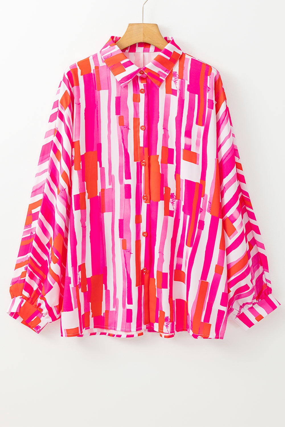 Pink Abstract Print Casual Shirt. GCollection