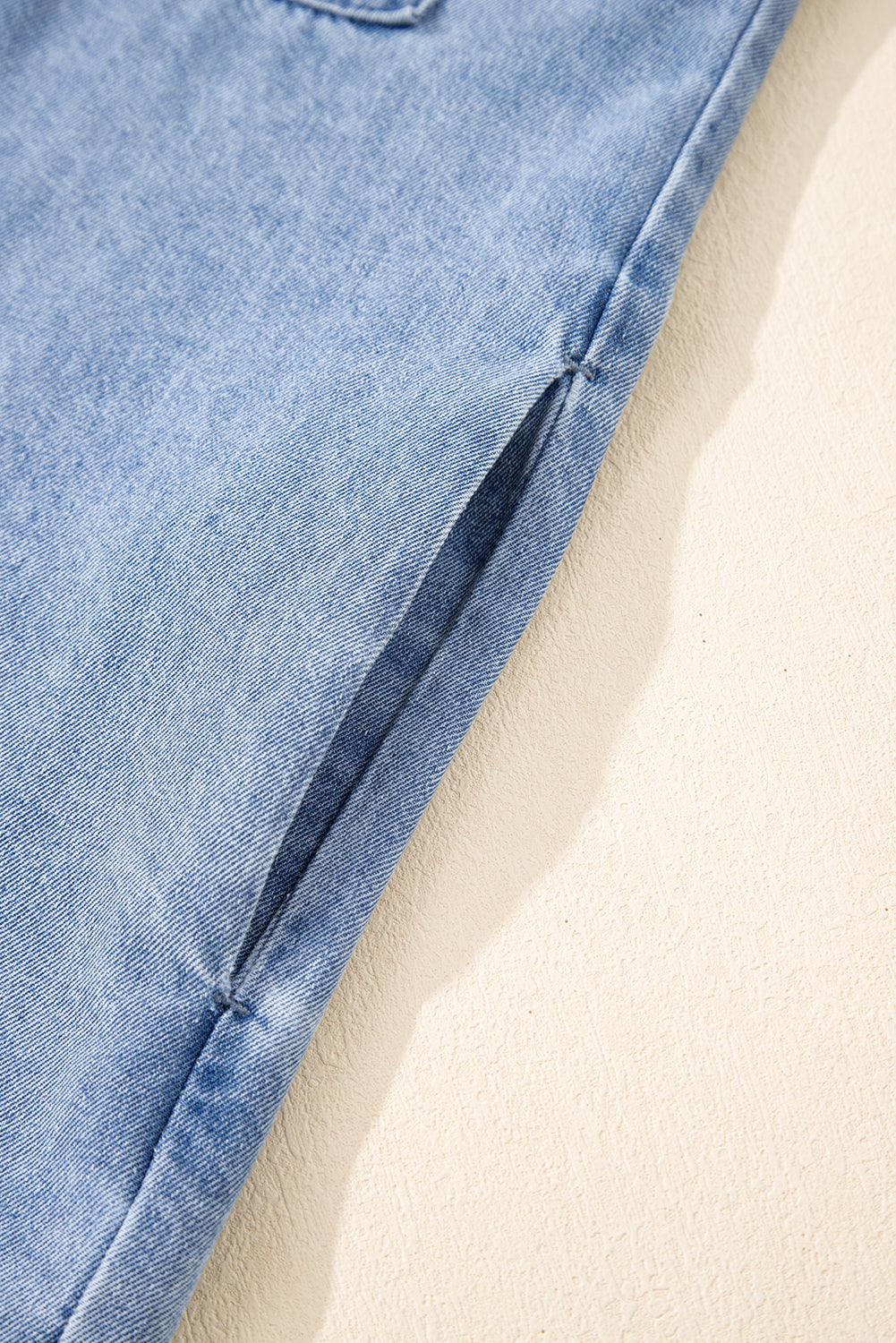 Blue Short Sleeve Pocketed Button up Denim Dress. GCollection