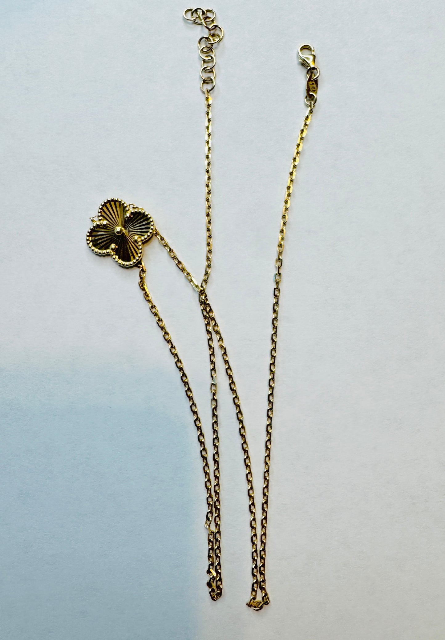 14K Solid Gold Glover Necklace