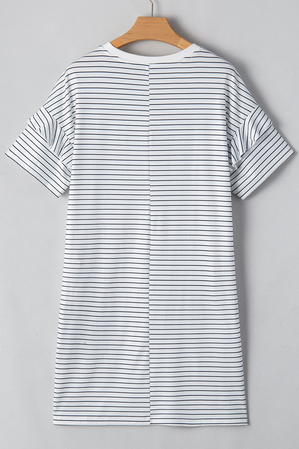 White Stripe Crew Neck T Shirt Shift Dress. GCollection