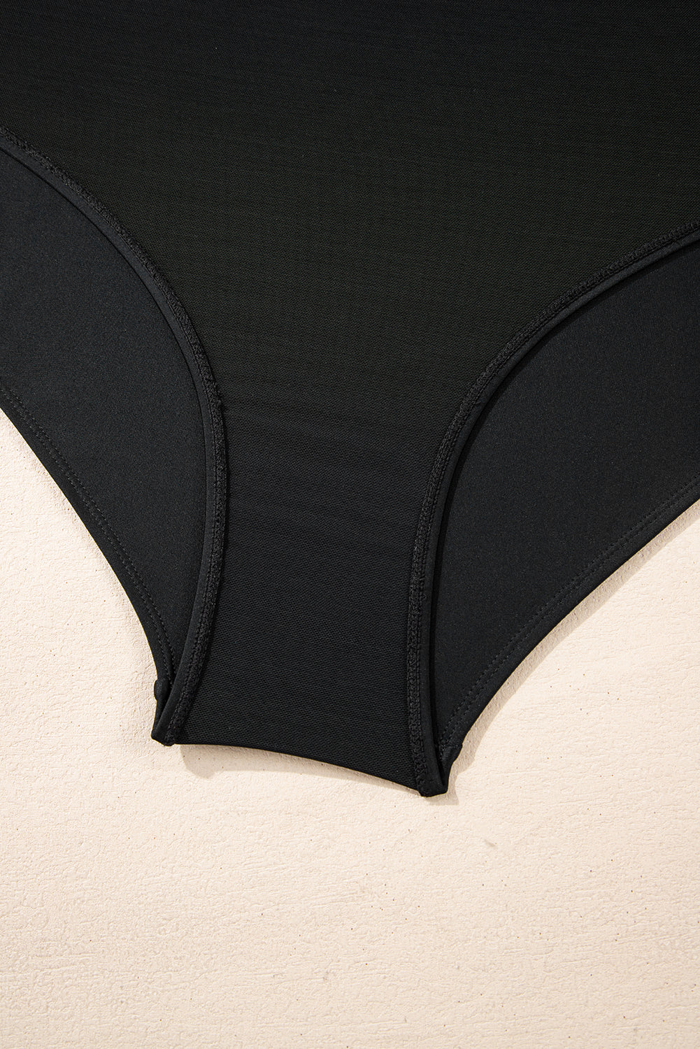Black Ruffled Sleeve Plus Size One Piece Swimsuit. PSCollection