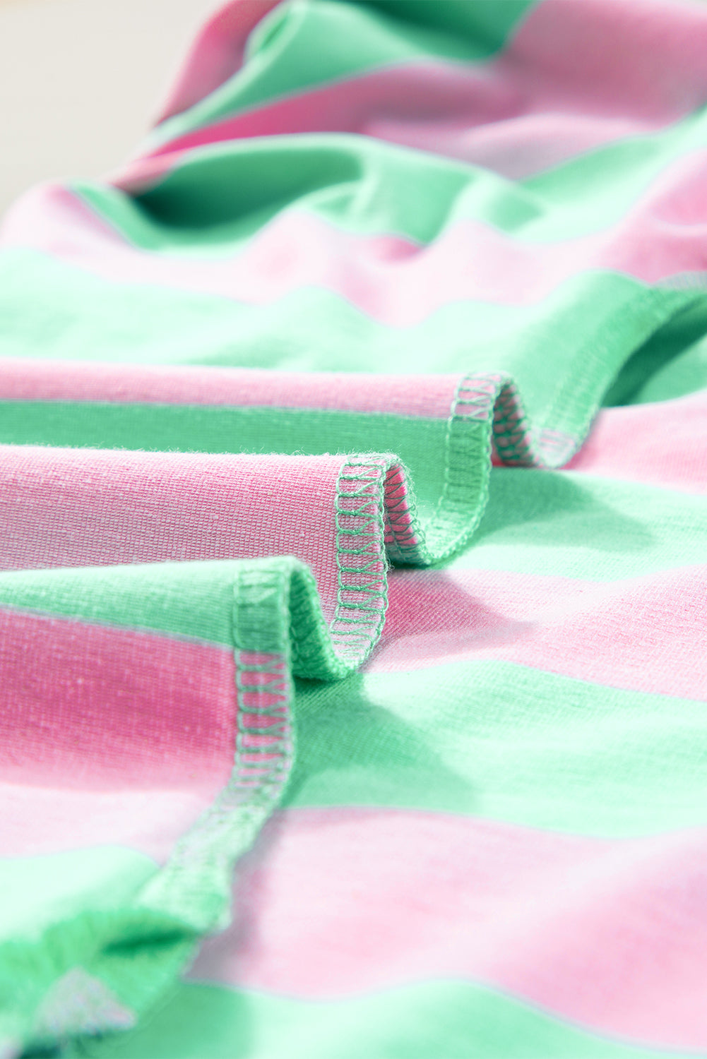 Pink Stripe Colorblock Loose Tee. GCollection
