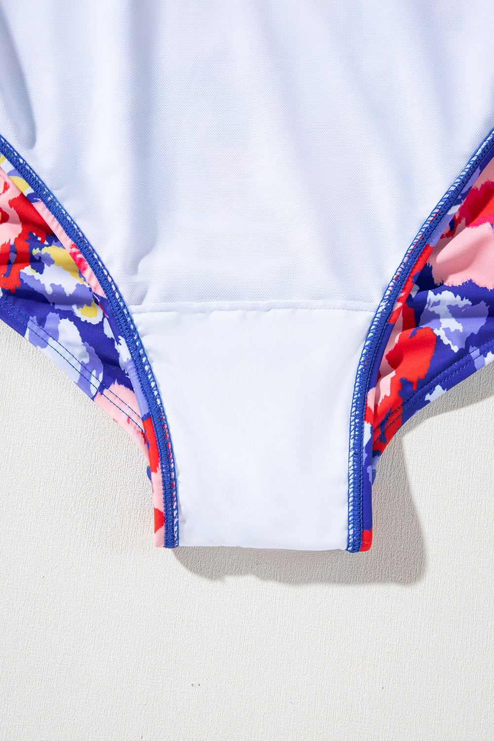 Floral Print Ruffled V Neck High Waist One Piece Swimwear. PSCollection