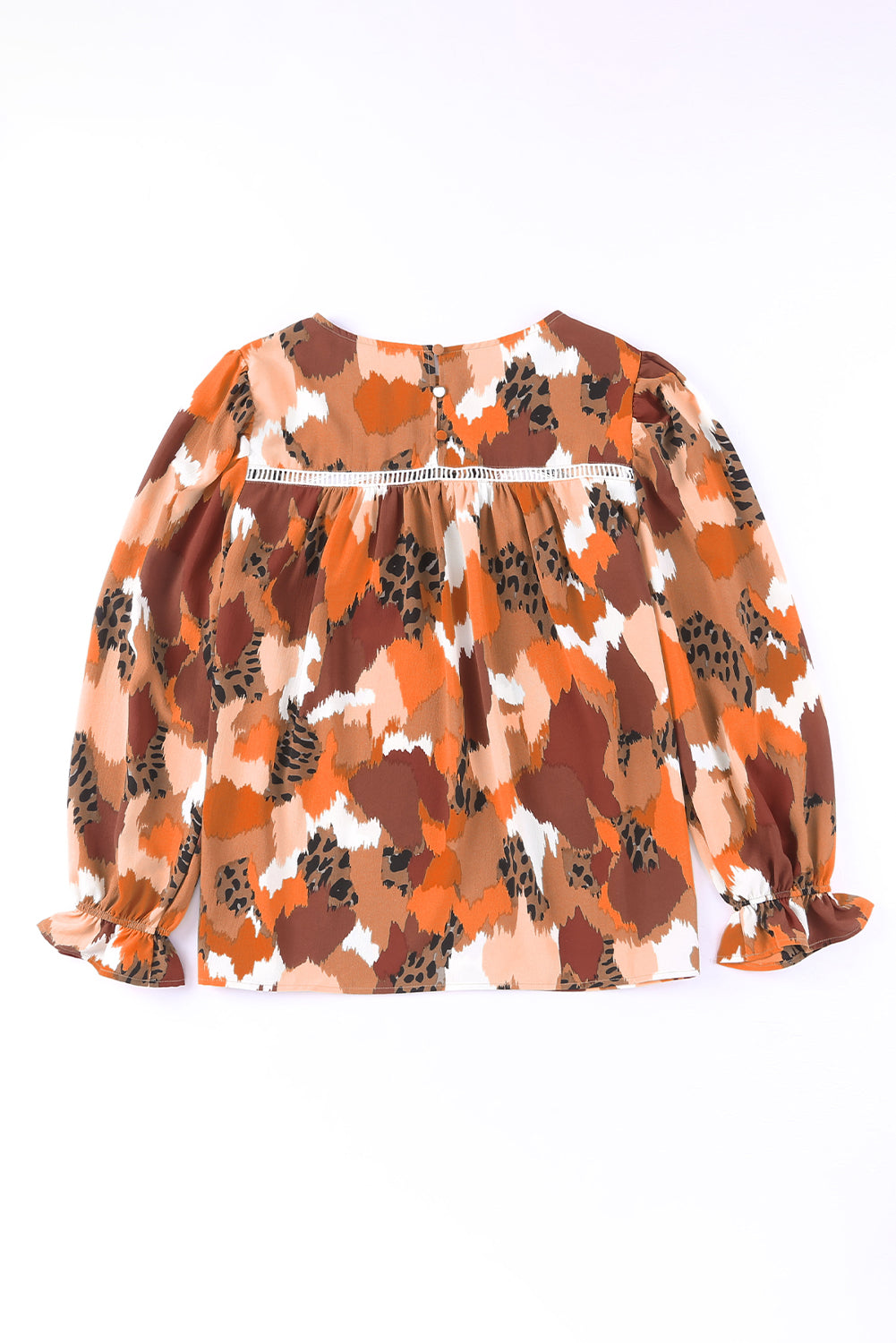 Abstract Printed Long Sleeve Blouse. GCollection