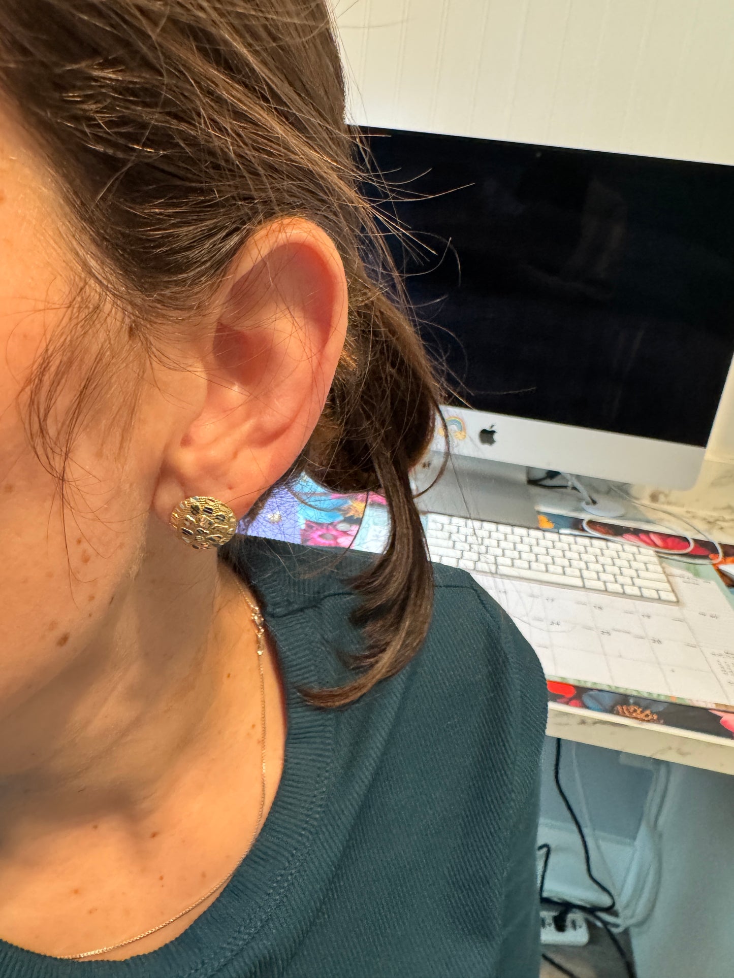 14K gold earrings