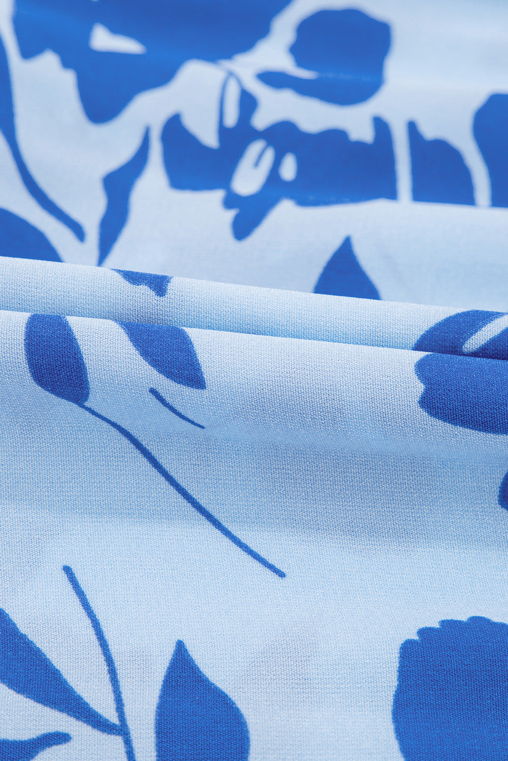 Sky Blue Floral Print Tiered Maxi Dress. GCollection