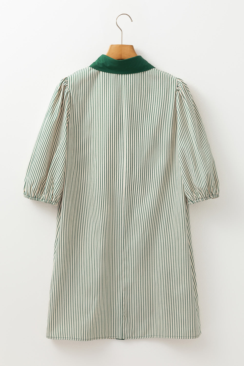 Green Patch Puff Sleeve Dress. GCollection