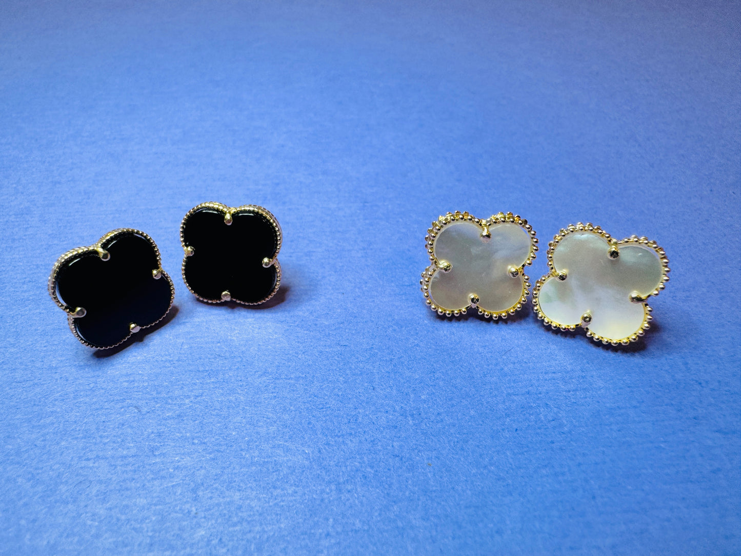 14K clover earrings