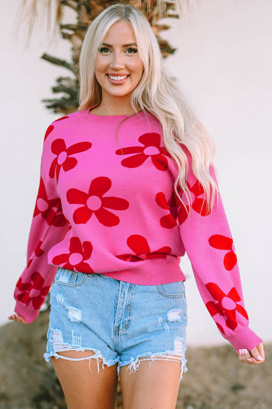 Rose Big Flower Sweater