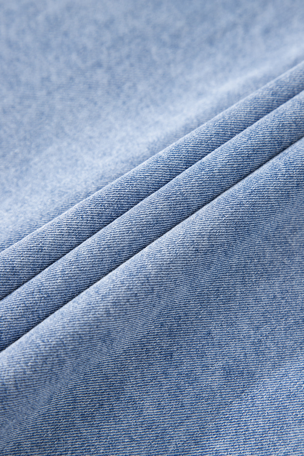 Blue Short Sleeve Pocketed Button up Denim Dress. GCollection