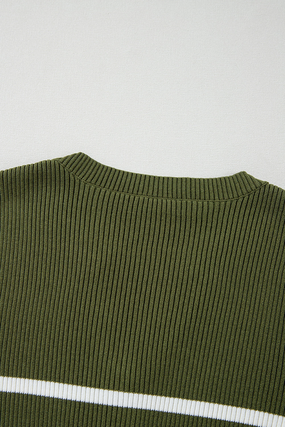 Green Stripe Slim Fit Sweater. GCollection