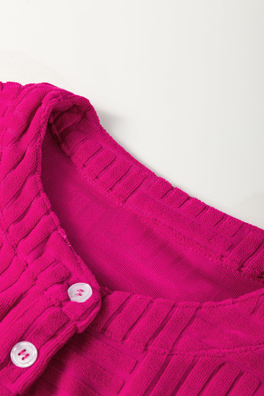 Bright Pink Terry Textured Jumpsuit. GCollection