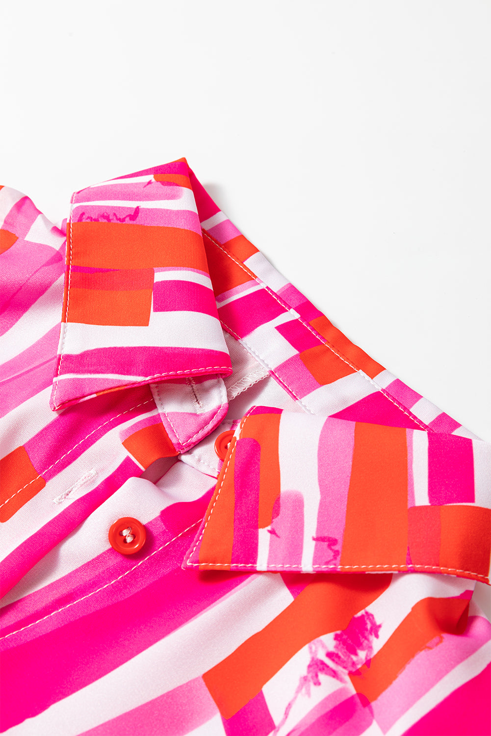 Pink Abstract Print Casual Shirt. GCollection