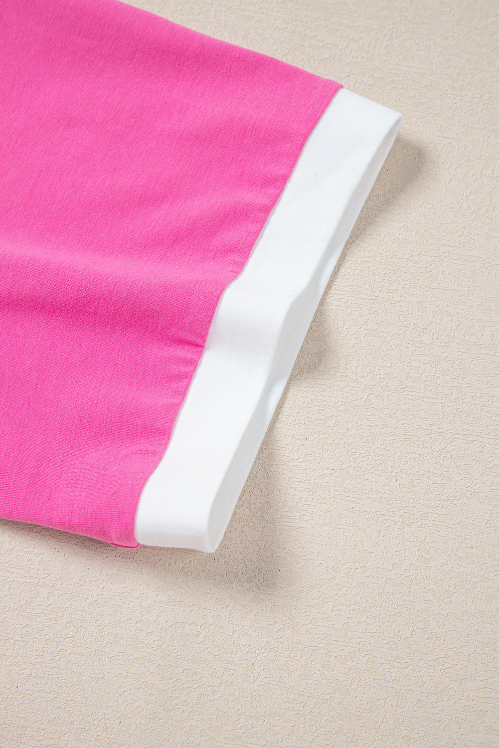 Pink Contrast Short Sleeve Plus Size Top. PSCollection