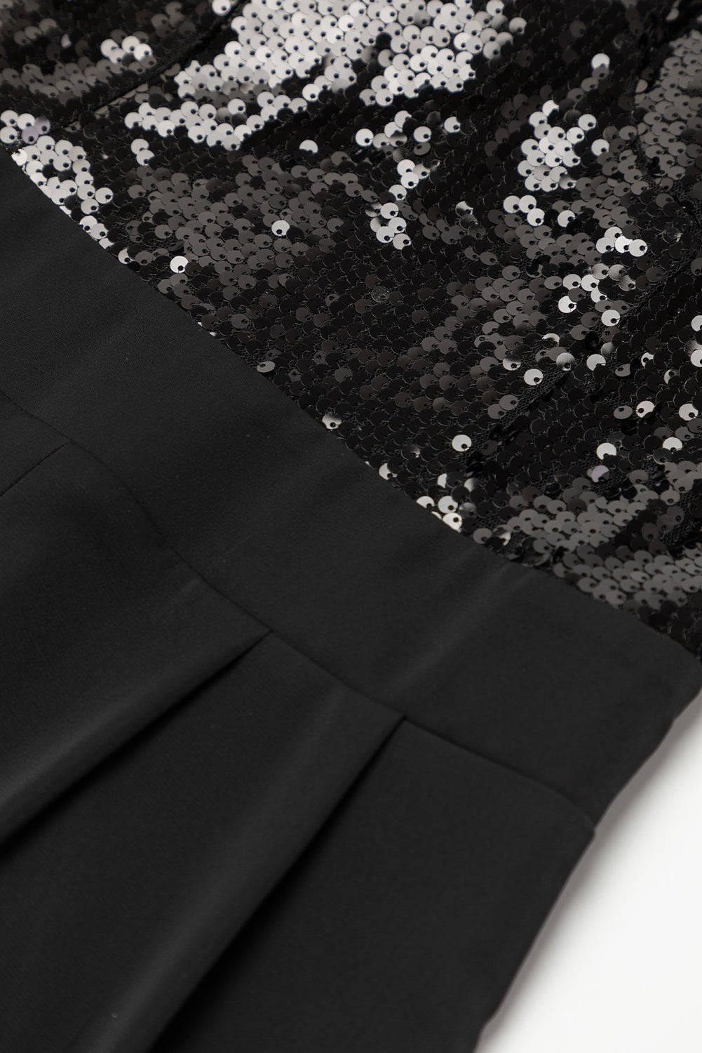 Black Sequin Wide Leg Jumpsuit. GCollection