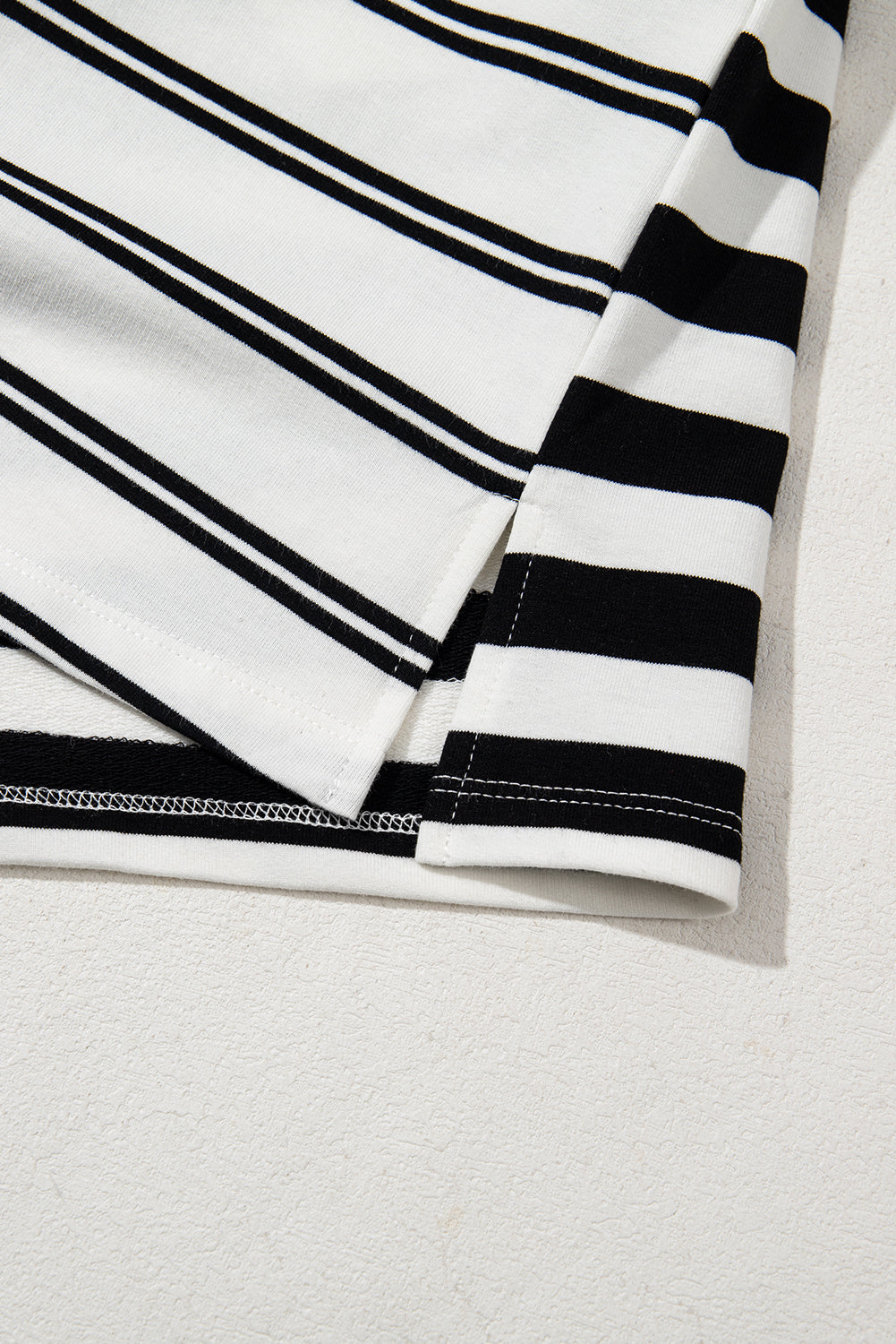 Black Stripe Half Placket Polo T Shirt Dress. GCollection