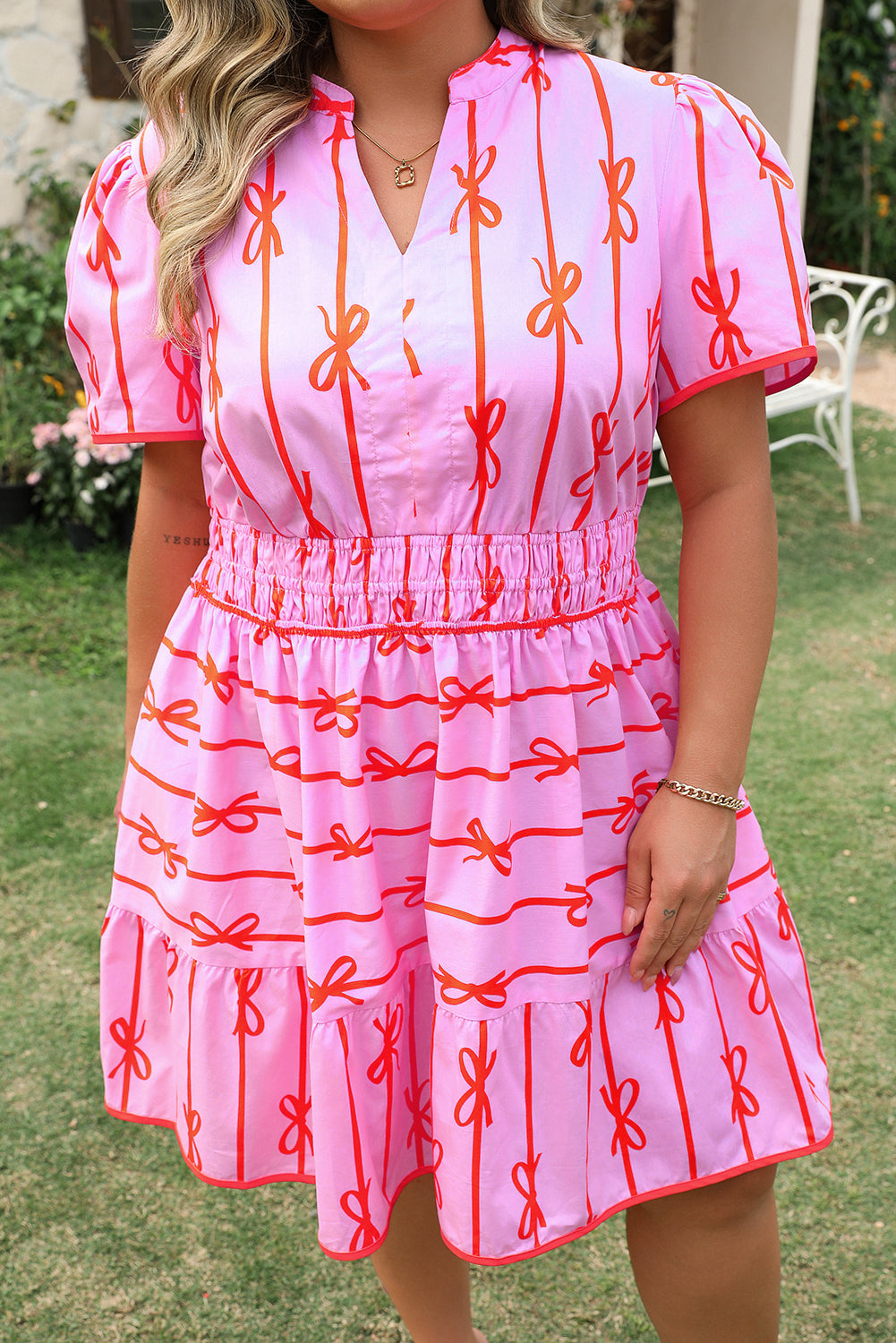 Rose Bow Plus Size Dress. PSCollection