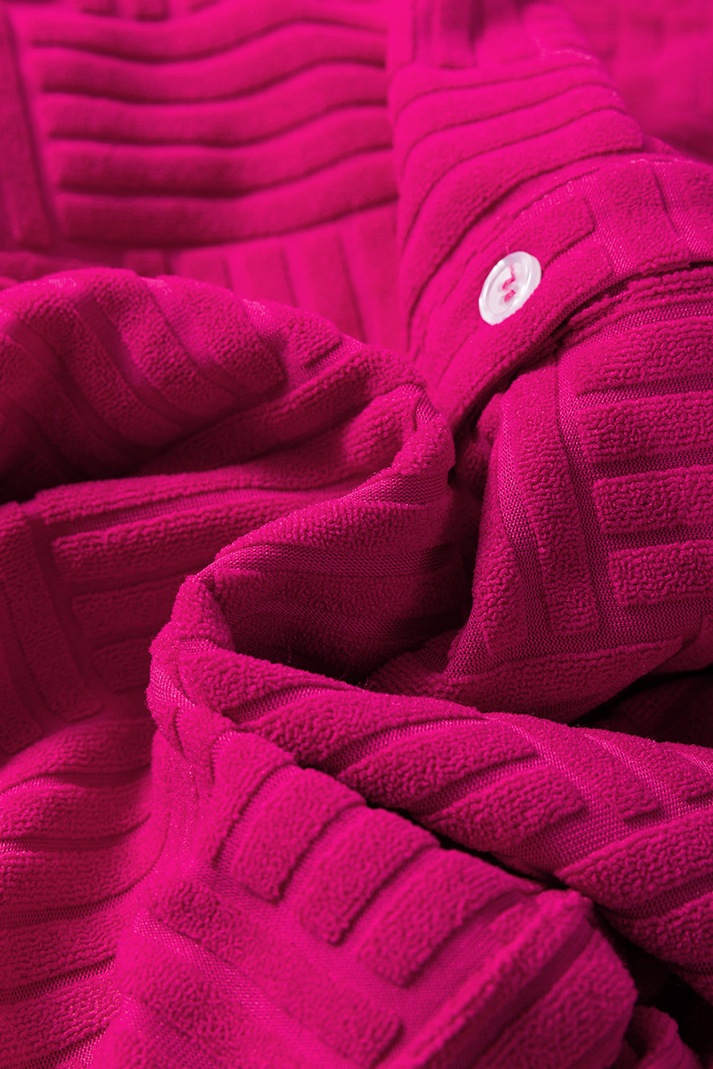 Bright Pink Terry Textured Jumpsuit. GCollection
