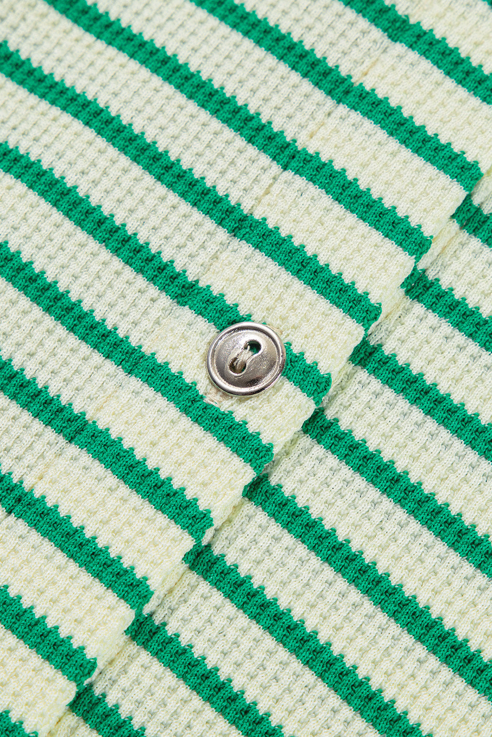 Green Stripe Textured Romper. GCollection