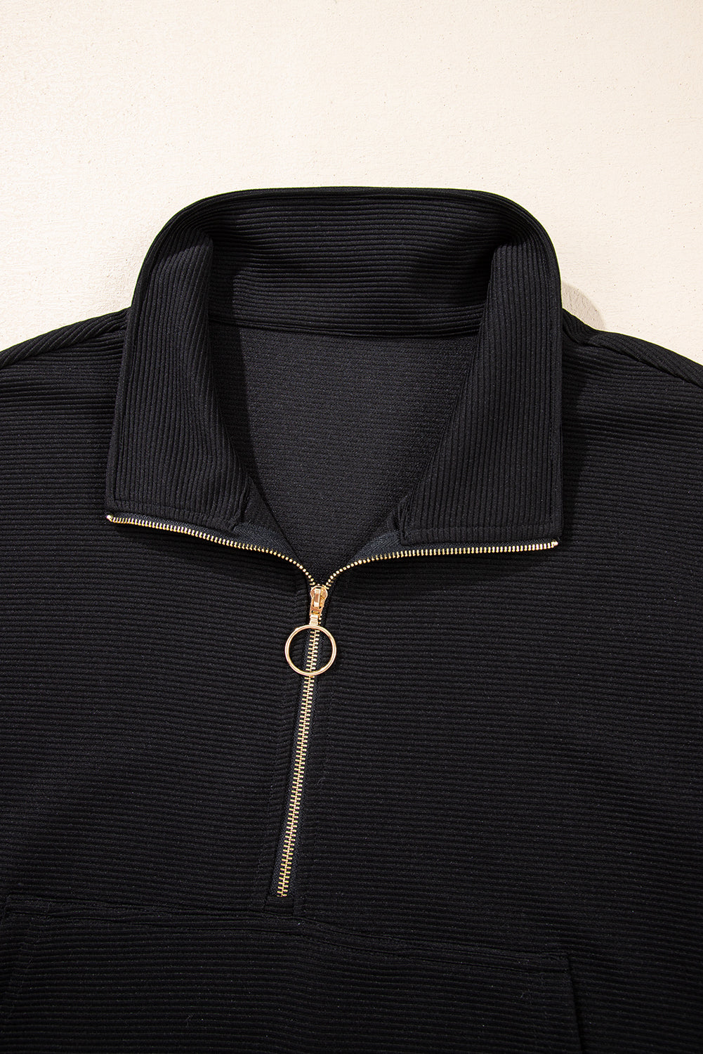 Black Textured Shorts Set. GCollection