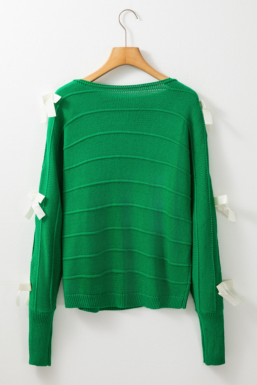 Bright Green Bow Knot Loose Fit Sweater. GCollection