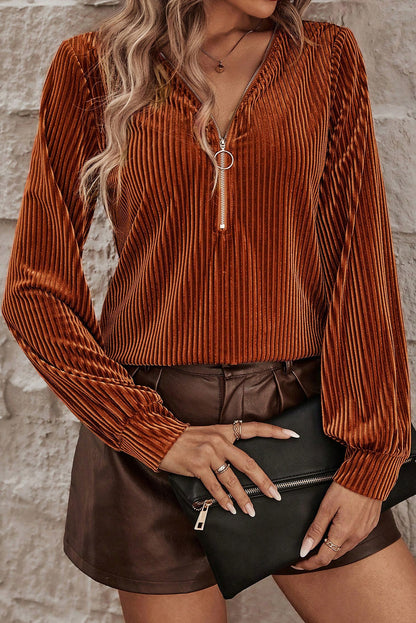 Chestnut Velvet Top. GCollection