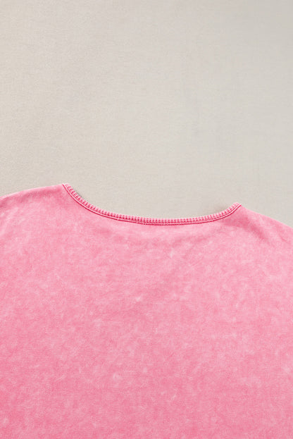 Strawberry Pink Mineral Wash Tee. PSCollection