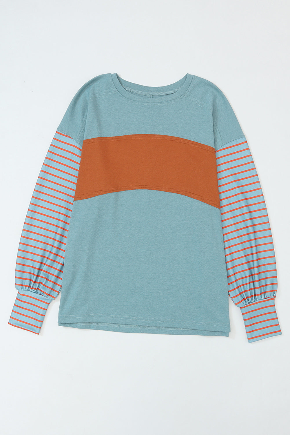 Green Colorblock Striped Top. GCollection