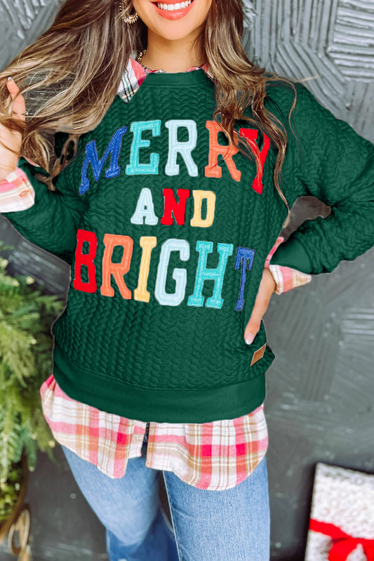 7Green Merry And Bright Cable Knit Pullover Sweatshirt. GCollection