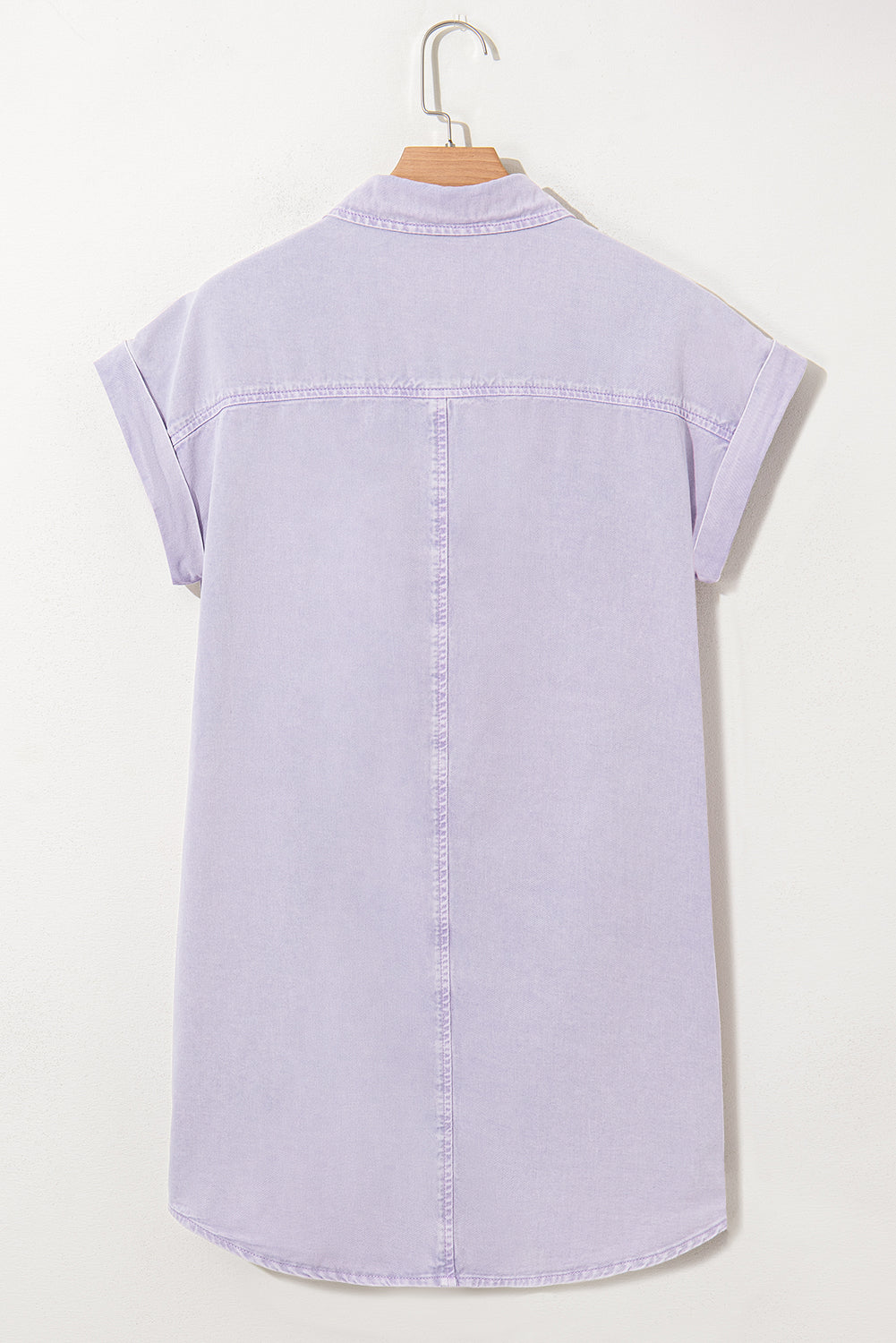 Orchid Petal Short Sleeve Denim Shirt Dress. GCollection