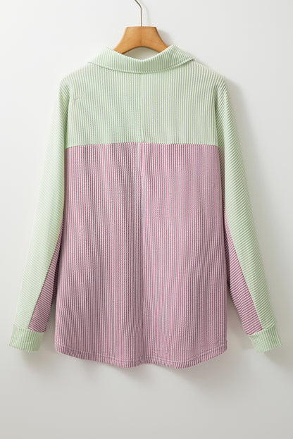 Color block buttoned oversized shacked. GCollection