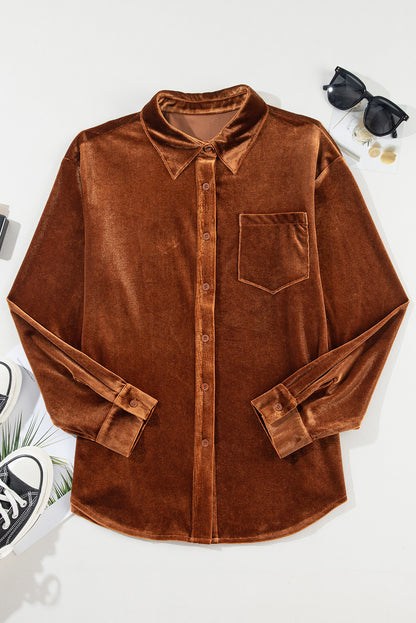 Chestnut Chest Velvet Shirt