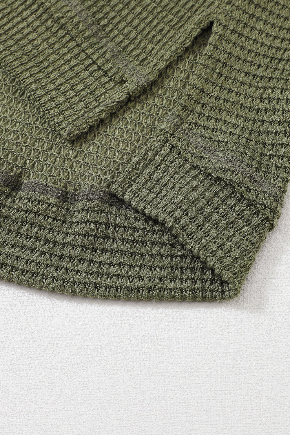 Green Waffle Knit Oversized Top. GCollection