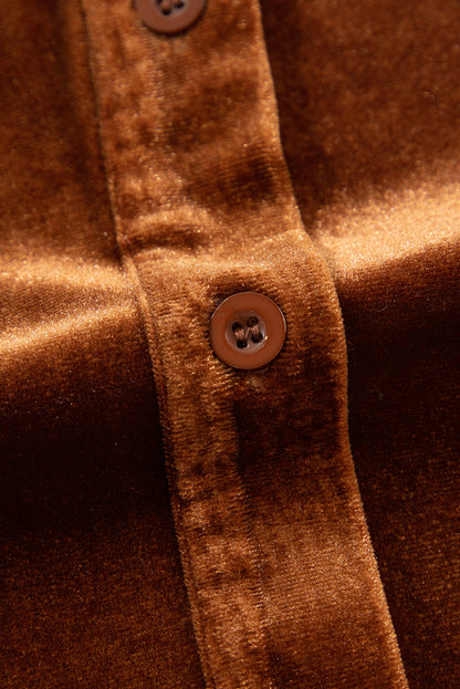 Chestnut Chest Velvet Shirt