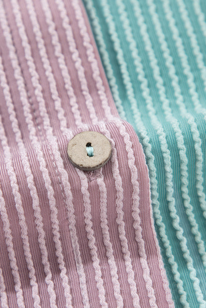 Color block buttoned oversized shacked. GCollection