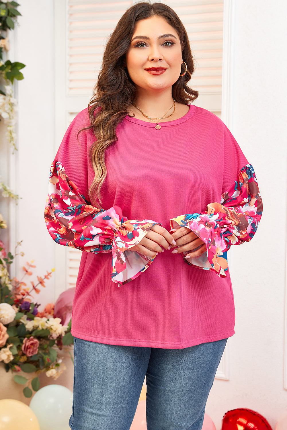 Pink and Floral Top. PSCollection