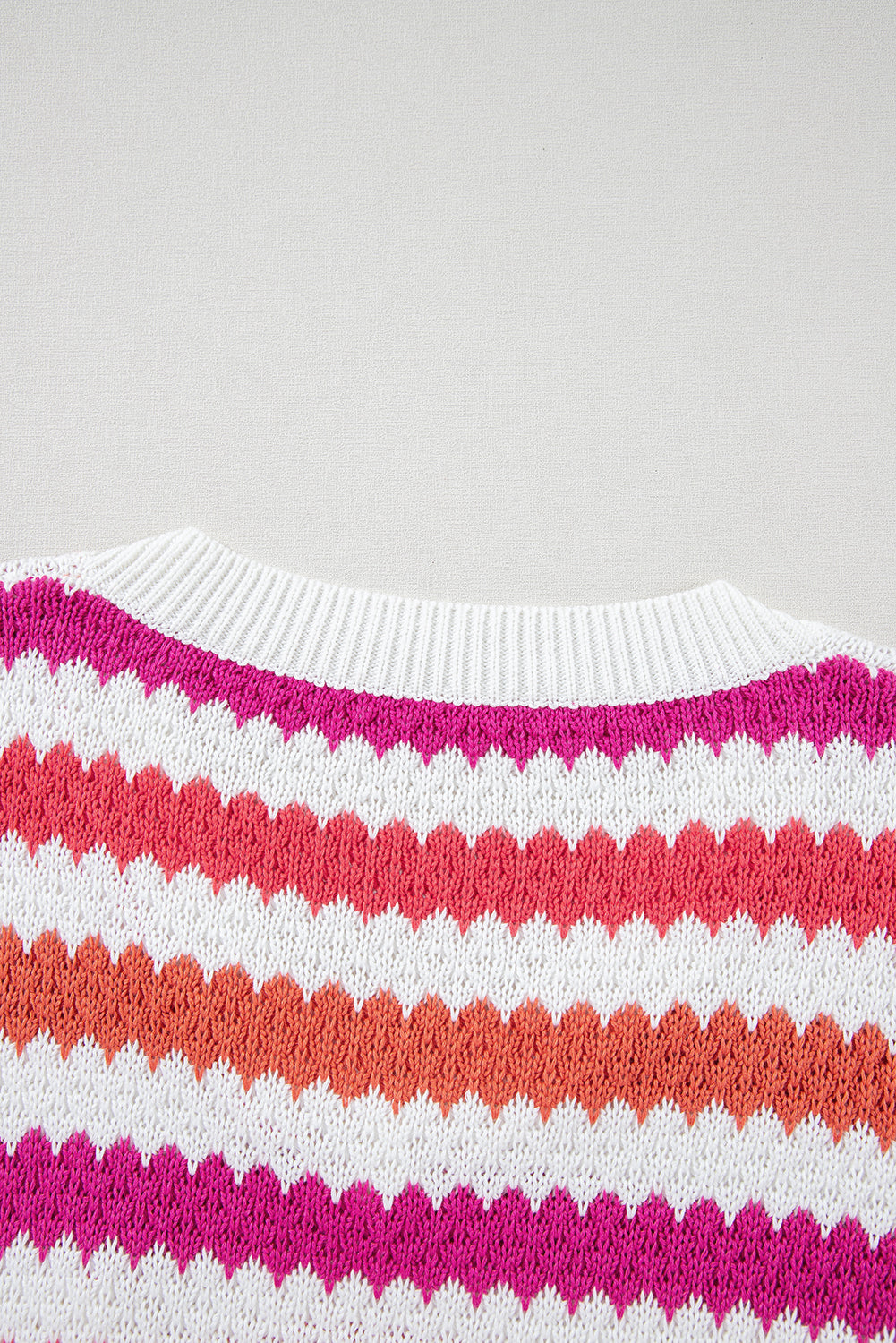 Pink Stripe V Neck Sweater. PSCollection