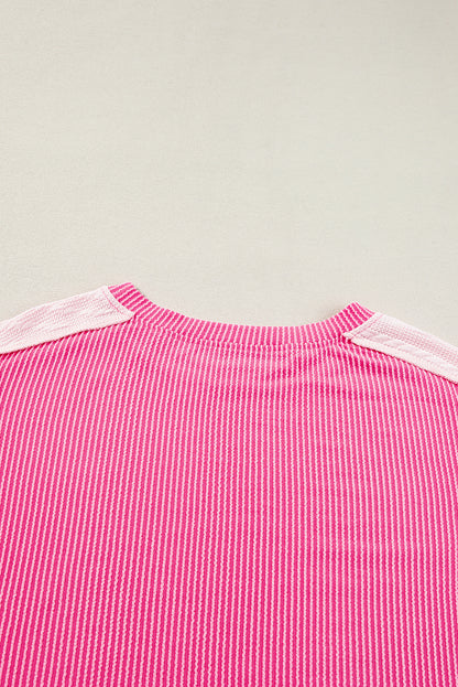 Knit Colorblock Exposed Seam Sweatshirt. GCollection