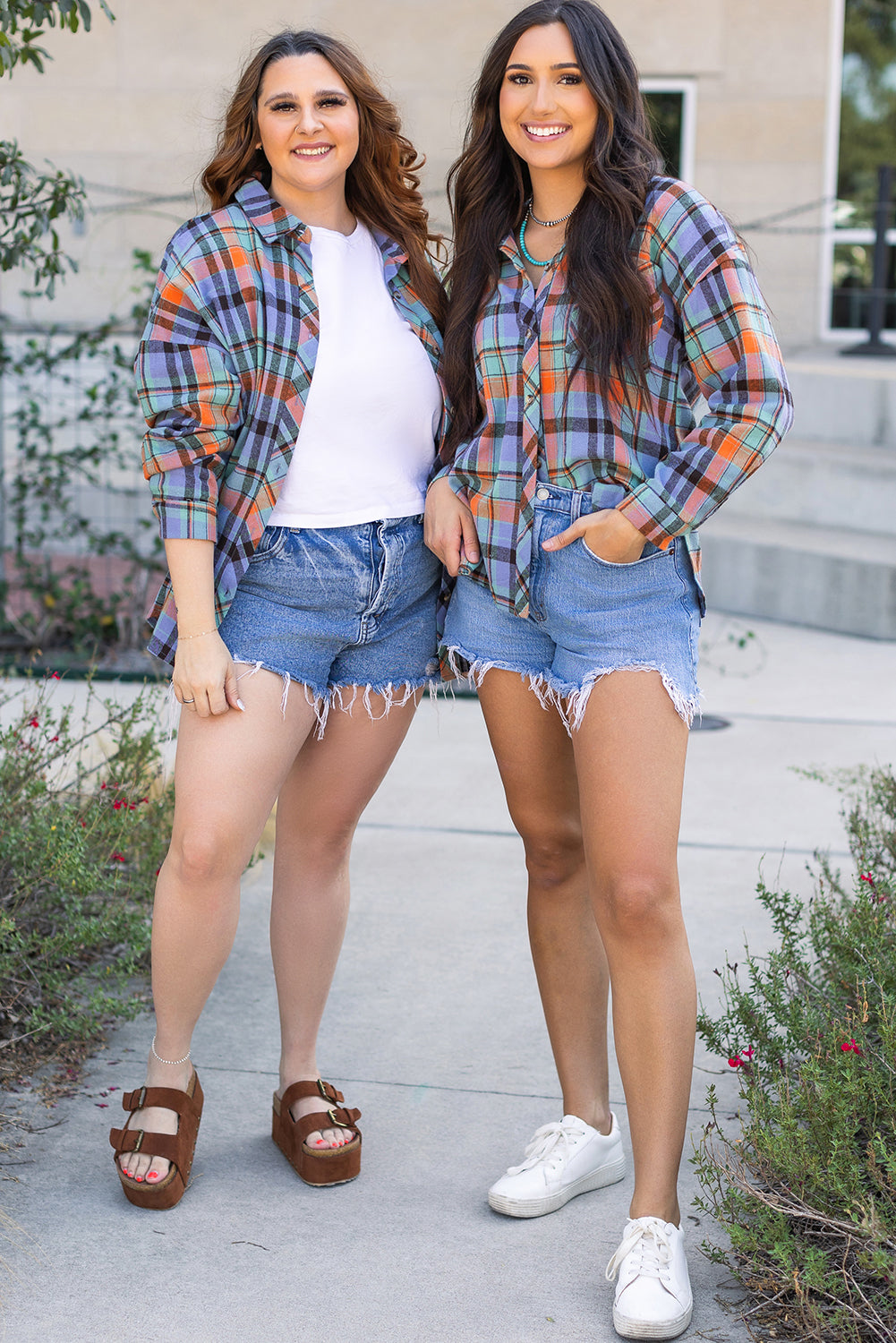 Orange Plaid  Vintage Shirt. GCollection