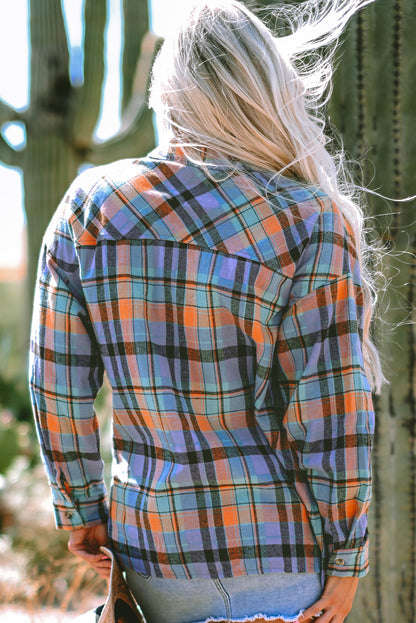 Orange Plaid  Vintage Shirt. GCollection