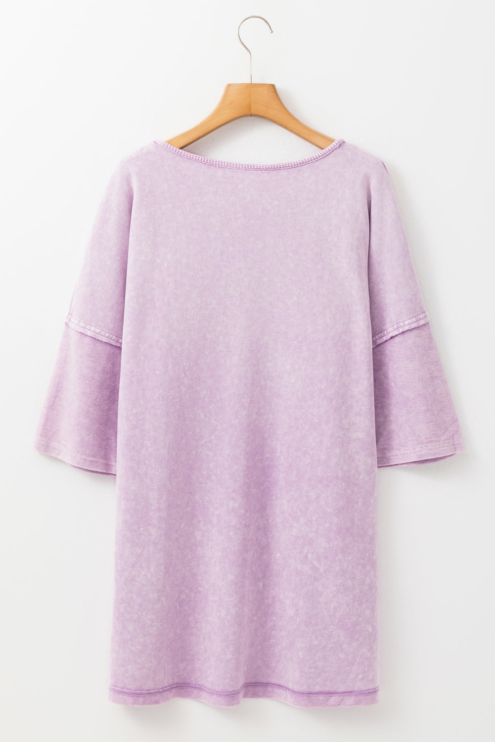 Mineral Wash Drop Sleeve Patchwork Tee. PSCollection