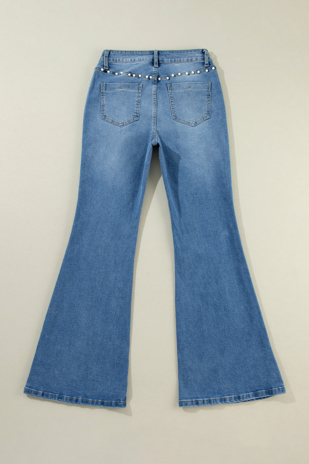 Dusk Blue Pearl Boot Cut Denim Jeans. GCollection