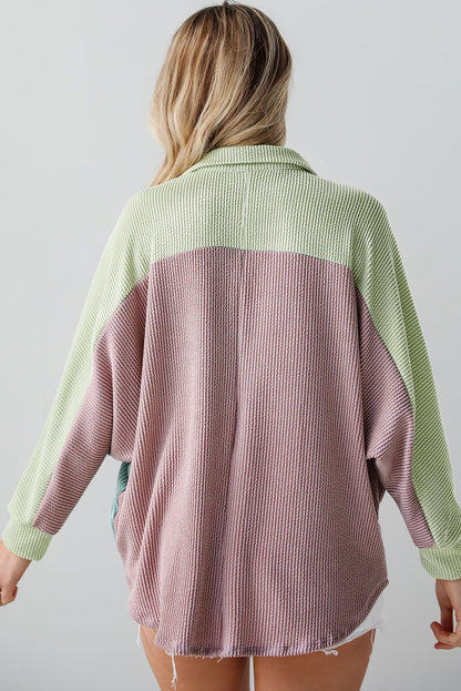 Color block buttoned oversized shacked. GCollection